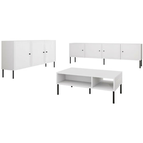 Ensemble de salon Monciru 107, Blanc (1/5)