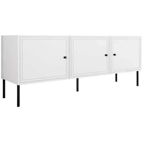 Meuble TV Monciru 102, Blanc, Le nombre de portes: 0, Nombre de tiroirs: 0, 151x60x40cm (1/5)