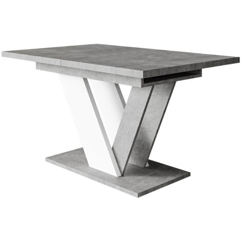 Table Goodyear 131, Béton, 76x80x120cm, Allongement, Stratifié