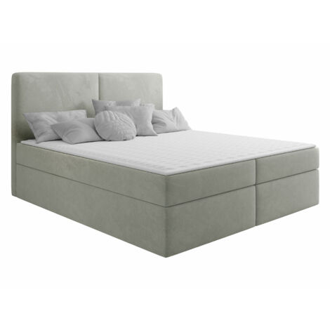 Lit boxspring Zanesville 100, Manila 14, Double, Continental, 140x200, Tissu, Disponible, 142x209x115cm (1/5)