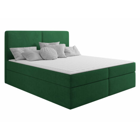 Lit boxspring Zanesville 100, Manila 35, Double, Continental, 140x200, Tissu, Disponible, 142x209x115cm (1/5)