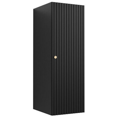 Armoire murale Anulio, Noir, 100x34cm, Le nombre de portes: 140cm, Stratifié, MDF (1/3)