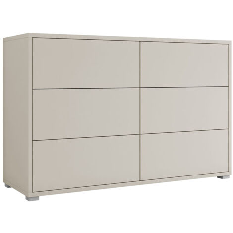 Mobilier1 – Commode Fersoe 103 en cachemire – Dimensions 73x120x41cm – Système 'Push to open' sans tiroirs – Design moderne épuré