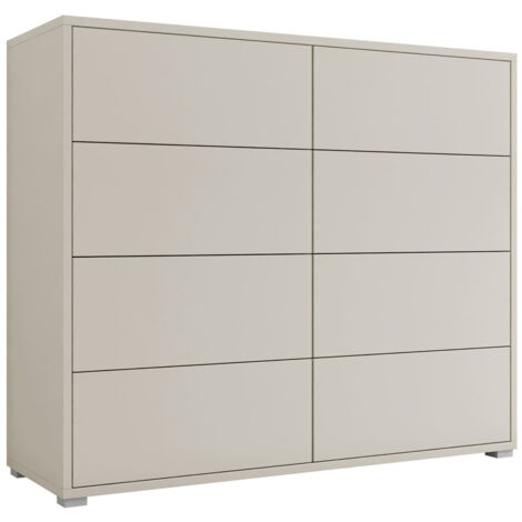 Mobilier1 – Commode cachemire 93x120x41cm – Stratifié résistant aux rayures – Système 'Push to open' – 0 tiroir pour un design épuré (1/5)