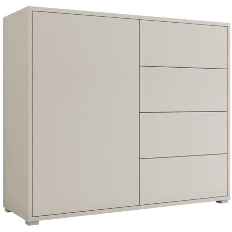 Mobilier1 – Commode cachemire 93x100x41cm – Système 'Push to open' – Stratifié résistant aux rayures – Design moderne sans poignées (1/4)