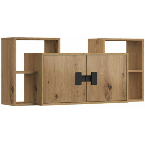 Armoire murale Florevi 107, Chêne Artisan, 53x120cm, Le nombre de portes: 232cm, Étagères, Stratifié (1/5)