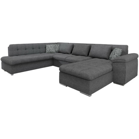 Canapé d'angle Comfivo 170, Sicuro 80 + Sempre 9, Fonction de couchage, Boîte de literie, 348x205x76cm, 0 (1/5)