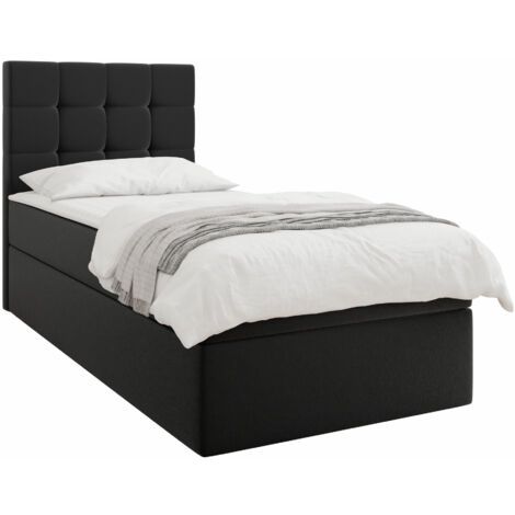 Lit boxspring Comfivo Osculum II, Soft 011, Continental, Unique, 80x200, Faux cuir, Disponible, 82x206x112cm (1/5)