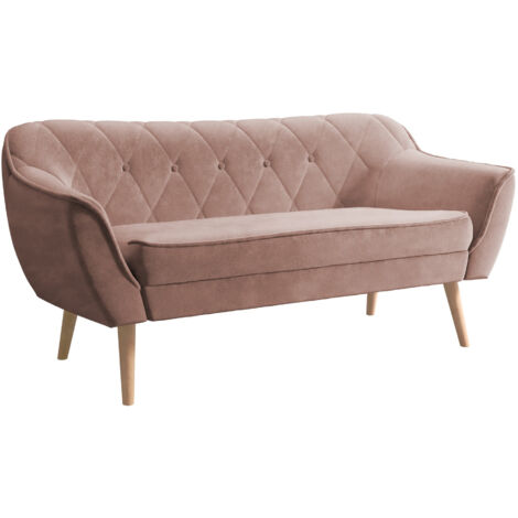 Canapé Glenview 107, Kronos 27, 140x74x75cm, Tapisserie, Pieds: Bois (1/5)