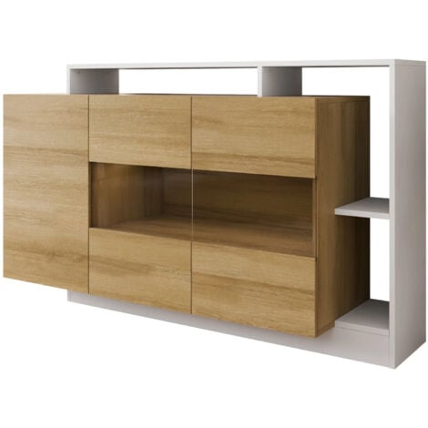 Buffet Fivfivi 102 , 94x155cm, Le nombre de portes: 044cm, Verre, Stratifié
