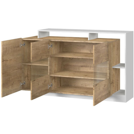 Buffet Fivfivi 102 , 94x155cm, Le nombre de portes: 044cm, Verre, Stratifié