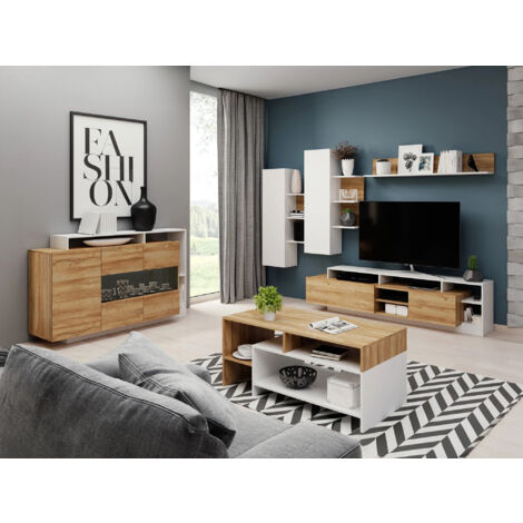 Buffet Fivfivi 102 , 94x155cm, Le nombre de portes: 044cm, Verre, Stratifié