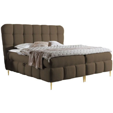 Lit boxspring Musica, Freya 210.07, Continental, Double, 180x200, Tissu, Disponible, 204x208x122cm (1/5)