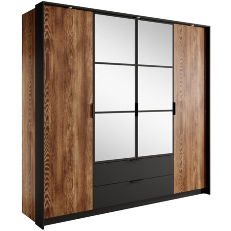 Armoire Flodale 101 , 210x224x59cm, Portes d'armoire: Avec des charnières, Nombre d'étagères: 0