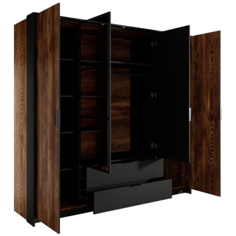 Armoire Flodale 101 , 210x224x59cm, Portes d'armoire: Avec des charnières, Nombre d'étagères: 0