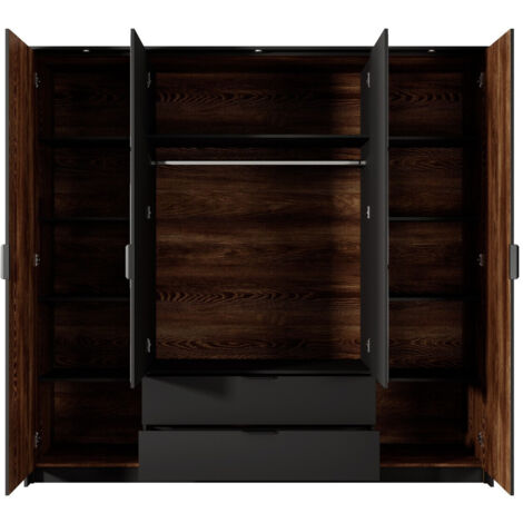 Armoire Flodale 101 , 210x224x59cm, Portes d'armoire: Avec des charnières, Nombre d'étagères: 0