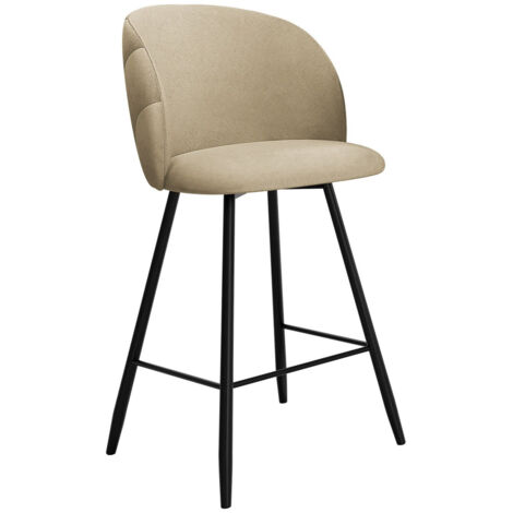 Chaise de bar Sparks 204, Royal Velvet 03, 105x51x51cm, Tissu, Métallique, Stratifié, Bois (1/5)