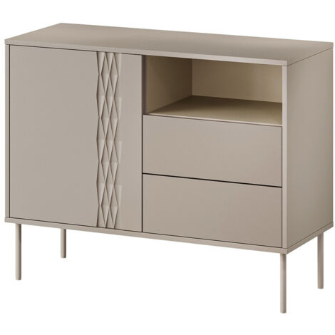 Commode Tolete 100, Beige, Avec tiroirs et portes, Nombre de tiroirs: 0, 75x100x40cm (1/5)