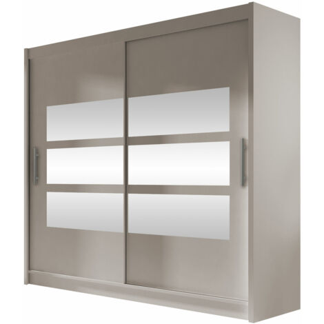 Armoire Closico 101, Cachemire, 215x180x58cm, Portes d'armoire: Coulissantes, Nombre d'étagères: 5