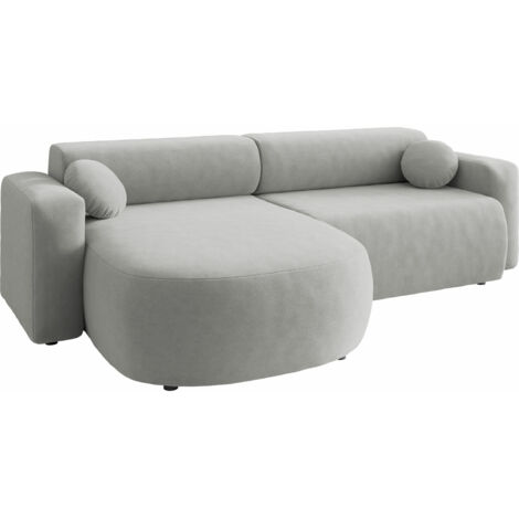 Canapé d'angle Comfivo 413, Velo 633, Fonction de couchage, Boîte de literie, 252x150x70cm, 0 (1/5)