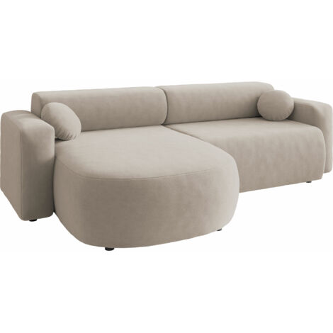 Canapé d'angle Comfivo 413, Velo 623, Fonction de couchage, Boîte de literie, 252x150x70cm, 0 (1/5)