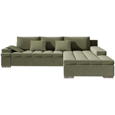 Canapé d'angle Comfivo 113, Magic Velvet 2243, Fonction de couchage, Boîte de literie, 310x175x83cm, 0 (1/5)