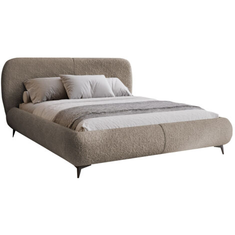 Lit Clovis 119, Coral 50, Double, 180x200, Tapisserie, Sommier à lattes, 213x225x111cm (1/5)