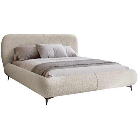 Lit Clovis 119, Coral 65, Double, 180x200, Tapisserie, Sommier à lattes, 213x225x111cm (1/5)