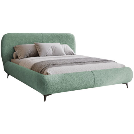 Lit Clovis 119, Coral 55, Double, 160x200, Tapisserie, Sommier à lattes, 193x225x111cm (1/5)