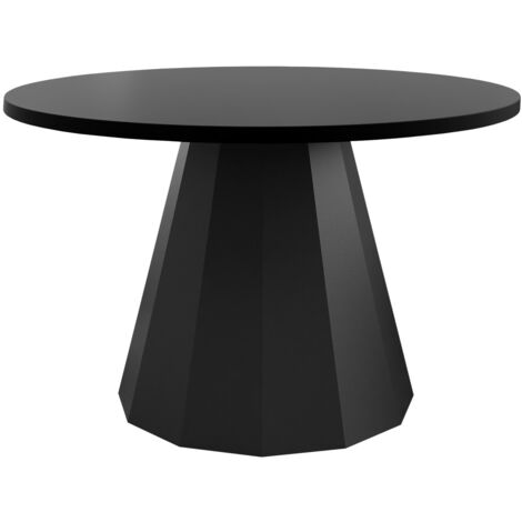 Table basse Oswego 139, Noir, 45x0x0cm, Diamètre: 75, Stratifié, Rond (1/3)
