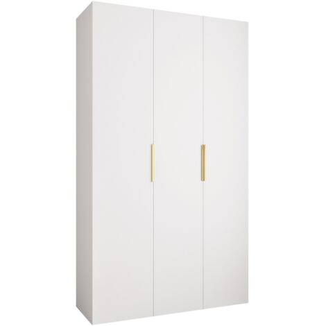 Armoire Hartford 573, Blanc, 246x140x42cm, Portes d'armoire: Avec des charnières, Nombre d'étagères: 7 (1/5)