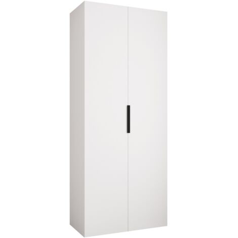 Armoire Hartford 572, Blanc, 246x100x42cm, Portes d'armoire: Avec des charnières, Nombre d'étagères: 6 (1/5)