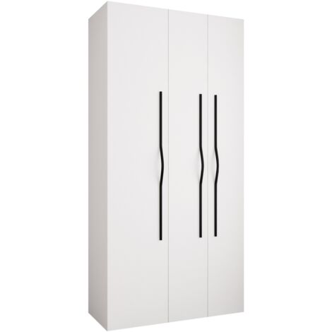 Armoire Hartford 563, Blanc, 246x120x42cm, Portes d'armoire: Avec des charnières, Nombre d'étagères: 6 (1/5)