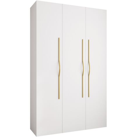 Armoire Hartford 563, Blanc, 246x150x42cm, Portes d'armoire: Avec des charnières, Nombre d'étagères: 7 (1/5)