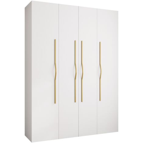 Armoire Hartford 564, Blanc, 246x180x42cm, Portes d'armoire: Avec des charnières, Nombre d'étagères: 0 (1/5)