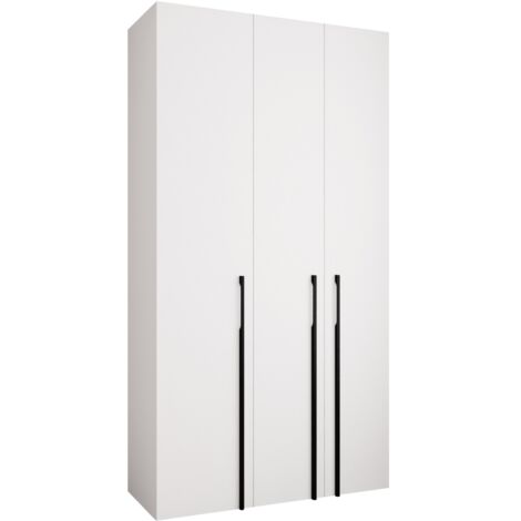 Armoire Hartford 571, Blanc, 246x130x42cm, Portes d'armoire: Avec des charnières, Nombre d'étagères: 6 (1/5)