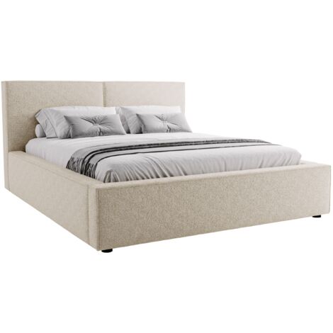 Lit TrendyNest 117, Coral 65, Double, 200x200, Tapisserie, Sommier à lattes, 220x223x98cm (1/5)