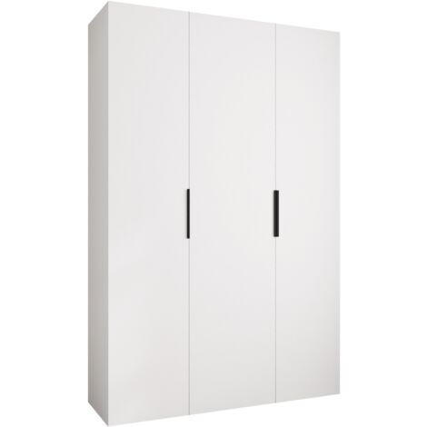 Armoire Hartford 573, Blanc, 246x160x52cm, Portes d'armoire: Avec des charnières, Nombre d'étagères: 7 (1/5)