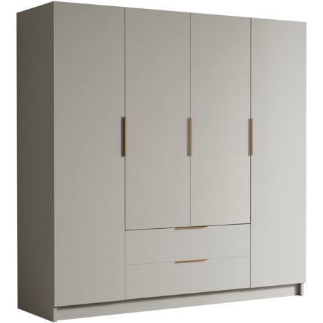 Armoire Closico 202, Cachemire, 216x200x60cm, Portes d'armoire: Avec des charnières, Nombre d'étagères: 0