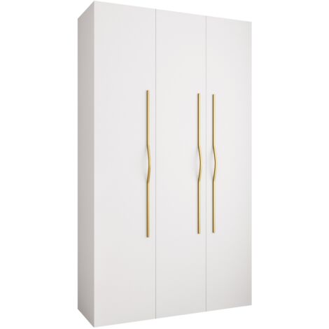 Armoire Hartford 563, Blanc, 246x140x52cm, Portes d'armoire: Avec des charnières, Nombre d'étagères: 0 (1/5)