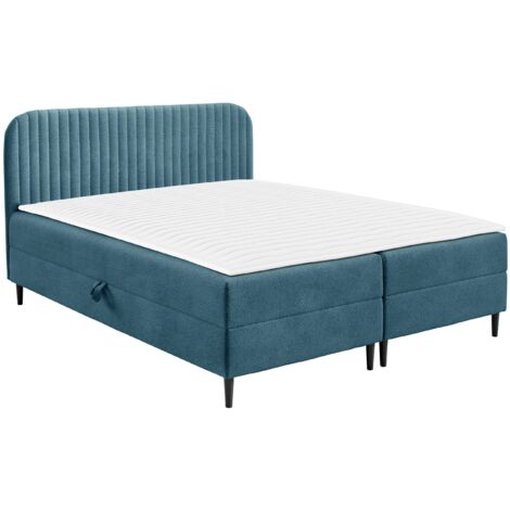 Lit boxspring Rivus, Coral 10, Continental, Double, 140x200, Tissu, Disponible, 142x205x91cm (1/5)