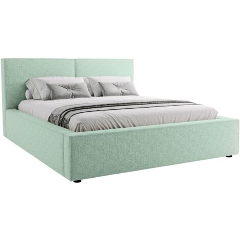 Lit TrendyNest 117, Coral 55, Double, 200x200, Tapisserie, Sommier à lattes, 220x223x98cm (1/5)