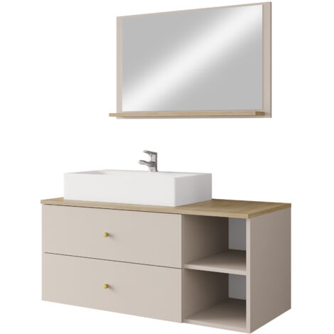 Ensemble de salle de bain Ophruvi 100, Brun clair (1/5)
