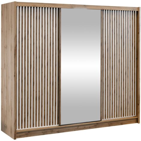 Armoire Honolulu 264 , 215x250x60cm, Portes d'armoire: Coulissantes, Nombre d'étagères: 0 (1/5)