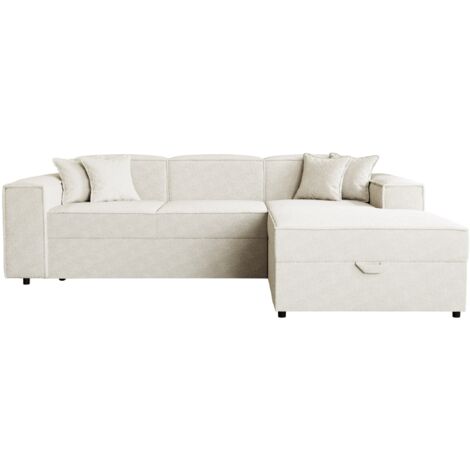 Canapé d'angle Clovis 116, Coral 15, Fonction de couchage, Boîte de literie, 253x166x79cm, 0 (1/5)