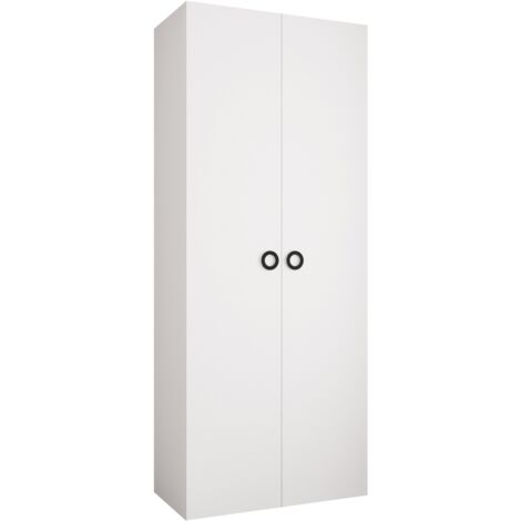 Armoire Hartford 540, Blanc, 246x100x52cm, Portes d'armoire: Avec des charnières, Nombre d'étagères: 0 (1/5)