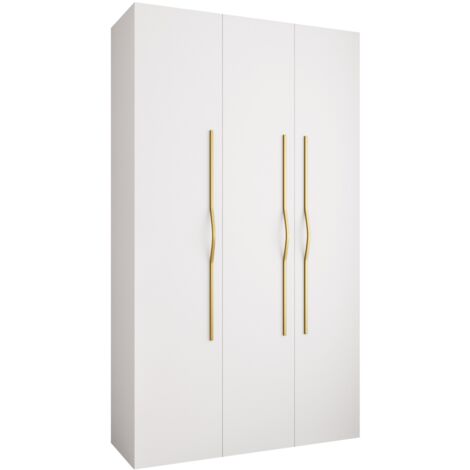 Armoire Hartford 563, Blanc, 246x140x42cm, Portes d'armoire: Avec des charnières, Nombre d'étagères: 7 (1/5)