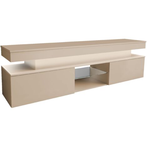 Meuble TV Monfero 103, Brun clair, Le nombre de portes: 0, Nombre de tiroirs: 0, 190x54x39cm, LED (1/5)