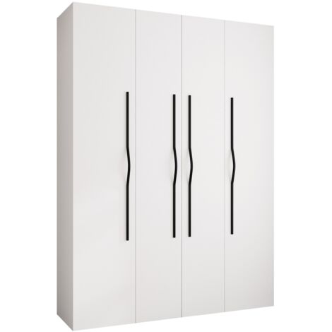 Armoire Hartford 564, Blanc, 246x180x42cm, Portes d'armoire: Avec des charnières, Nombre d'étagères: 0 (1/5)