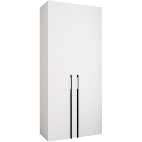 Armoire Hartford 569, Blanc, 246x110x42cm, Portes d'armoire: Avec des charnières, Nombre d'étagères: 8 (1/5)